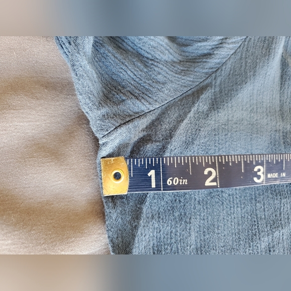 St. John's Bay Blue Boho V-Neck Tunic Top Flower Embroidery Women's Size 2X - Picture 8 of 12